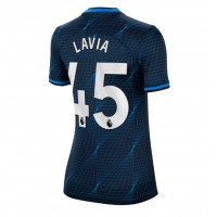 Echipament fotbal Chelsea Romeo Lavia #45 Tricou Deplasare 2023-24 pentru femei maneca scurta
